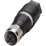 Circular connector for field assembly SACCM12FS-4QO-0,75-M