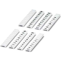 Label for terminal block 4mm white ZBF 4,lgs:21-30