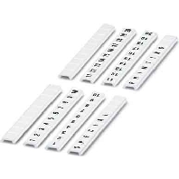 Label for terminal block 5mm white ZBF 5, 0808671:0351