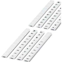 Label for terminal block 8mm white ZBF 8, 0808804:0041