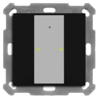 KNX RF+ Push Button Plus 2-fold w. Actuator, Black matt RF-TA55A206.01