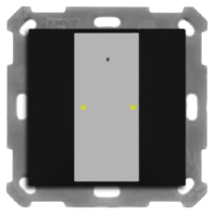 KNX RF+ Funk Taster Plus 2-fach mit Aktor, 55 mm, Schwarz matt RF-TA55A206.01