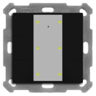 KNX RF+ Funk Taster Plus 6-fach mit Aktor, 55 mm, Schwarz matt RF-TA55A606.01