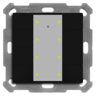 KNX RF+ Funk Taster Plus 8-fach mit Aktor, 55 mm, Schwarz matt RF-TA55A806.01