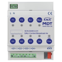 DALI Control Broadcast Gateway, 4 channel, 4SU, MDRC, KNX, MDT SCN-DABC4.01