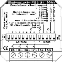 Funk-Sender 4-Kanal FS3 U4 (12-24V UC)