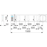 Schienenkasten 250A, 1,5m KSA250ED4156