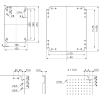 Mounting plate for distribution board NSYMF64