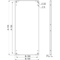 Mounting plate for distribution board NSYMP128