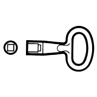 Square insert for lock system NSYTC6CRN