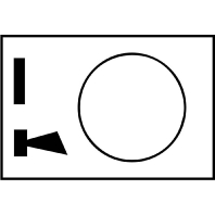 Symbolschild ws (Ein+Hupe) ZB2BY4935