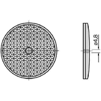 Round reflector for light barrier C110
