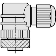 Kabeldose M12,4p.,gewinkelt DOS-1204-W
