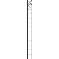 Kommunikations-Stele 1,3m weiss 2Mod KSF 613-2 W