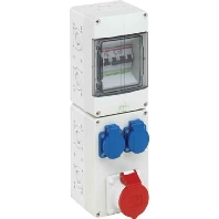 CEE-Socket combination wall mount IP44 STV 512-K