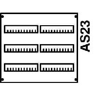 Panel for distribution board 450x500mm 2V00A