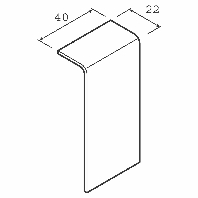 Coupler for skirting duct 80x20mm SL 200807D2 Buche