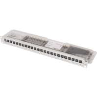 19 inch rack 1U gray including 24xAMJ-S Cat6A, J02023A0040