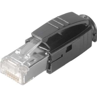 STX IP20 RJ45-Stecker AWG24-27 Cat6, sw J80026A0001