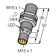 Sensor induktiv M18x1 10..30VDC PNP Bi5U-MT18-AP6X-H1141