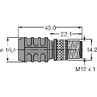 Abschlusswiderstand M12x1,invers codier RSS4.5-PDP-TR