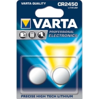 Batterie Electronics 3,0V/570mAh/Lithium CR 2450 Bli.2