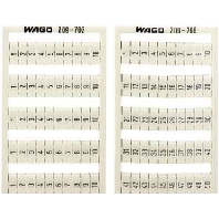 Label for terminal block 4mm white 209-702