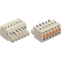 Federleiste 4pol., 5mm, l-grau 2721-104/026-000