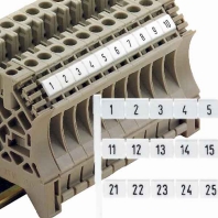 Label for terminal block 5mm white DEK 5/5MC-10 NEUT.WS