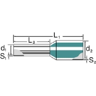 Cable end sleeve 0,5mm insulated H0,5/12D W