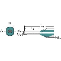 Cable end sleeve 10mm insulated H10,0/24D ZH R