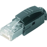 Stecker RJ45 Crimp mit Knickschutz IE-PS-RJ45-TH-BK