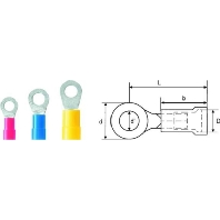 Ring lug for copper conductor LIR 2,5M6 V