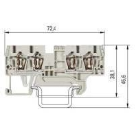 Feed-through terminal block 5mm 24A WKFN 2,5 D2/2/35