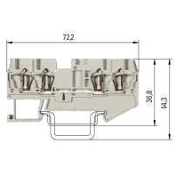 Feed-through terminal block 4mm 17,5A WKF 1,5 D2/2/35