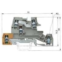 Installation terminal block 6mm 26A 3-p WKI 4 D-D-SL/V0