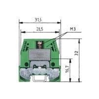 Ground terminal block 1-p 6mm WKM 4SL/15/VO