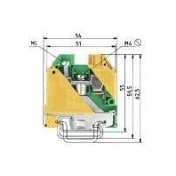 Ground terminal block 1-p 10mm WKN 10 SL/U/V0