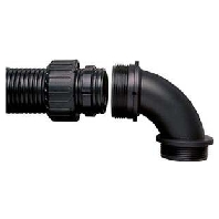 Verschraubung 90Gr-Bogen Nm34 schwarz AR34/M32/C90/BL