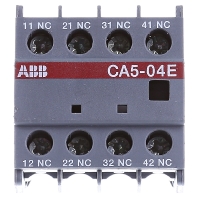 Auxiliary contact block 0 NO/4 NC CA5-04E