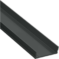 Mounting plate for luminaires - Aluminium insert profile 2m black, 62398782