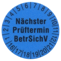Fluke Prfetiketten 15mm, blau 1238 B (Inhalt: 250)