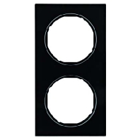 Frame 2-gang black 10122216