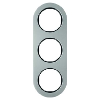 Frame 3-gang stainless steel 10132004