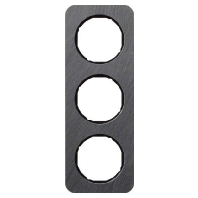 Frame 3-gang anthracite 10132384