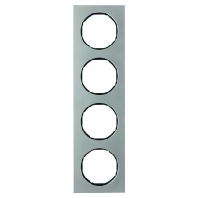 Frame 4-gang stainless steel 10142204