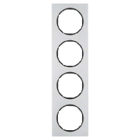 Frame 4-gang aluminium 10142284