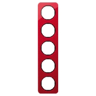 Frame 5-gang red 10152344