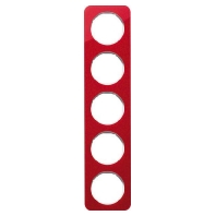 Frame 5-gang red 10152349