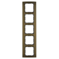Frame 5-gang brown 10153001